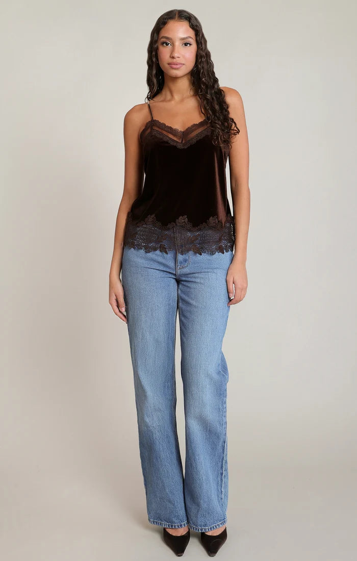 Brown Velvet Lace Cami 2824304
