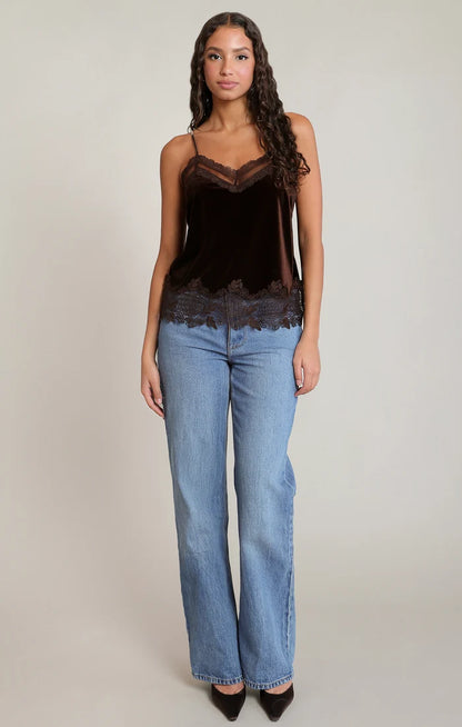 Brown Velvet Lace Cami 2824304