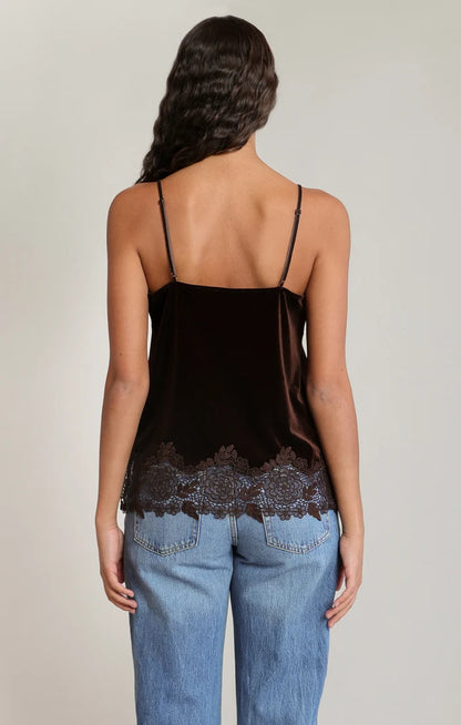 Brown Velvet Lace Cami 2824304