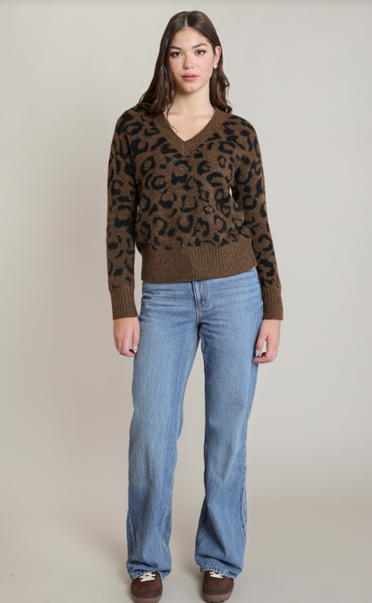 Leopard V-Neck Sweater 2827036