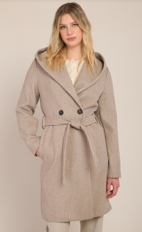 Belted Hooded Coat 2829011