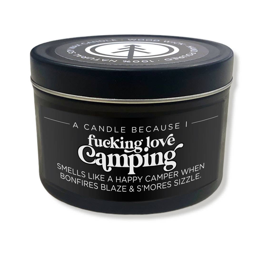 I Fucking Love Camping | Wood Wick Candle