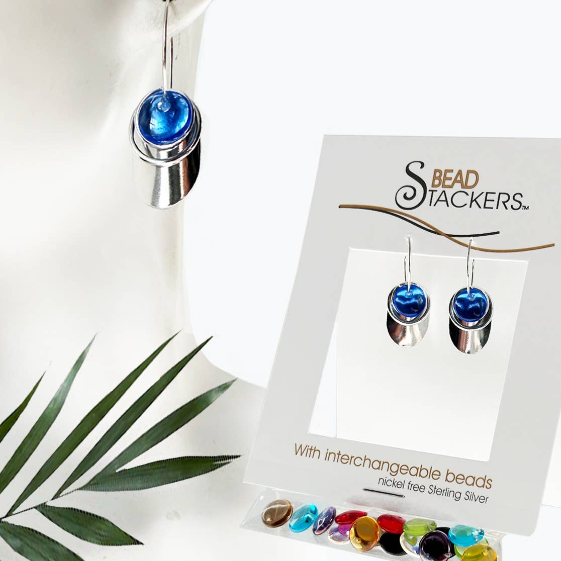 OV36 - Dangle earrings come with 9 interchangeable colours.