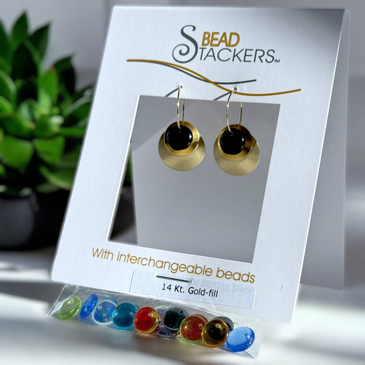 Ltmt40G - Dangle Earrings with 9 interchangeable colours.  