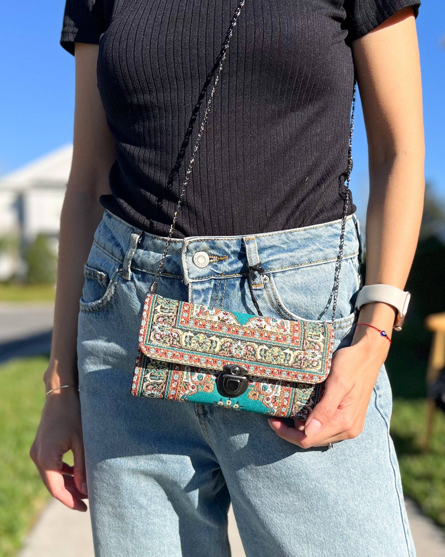 Green Turkish Crossbody Bag