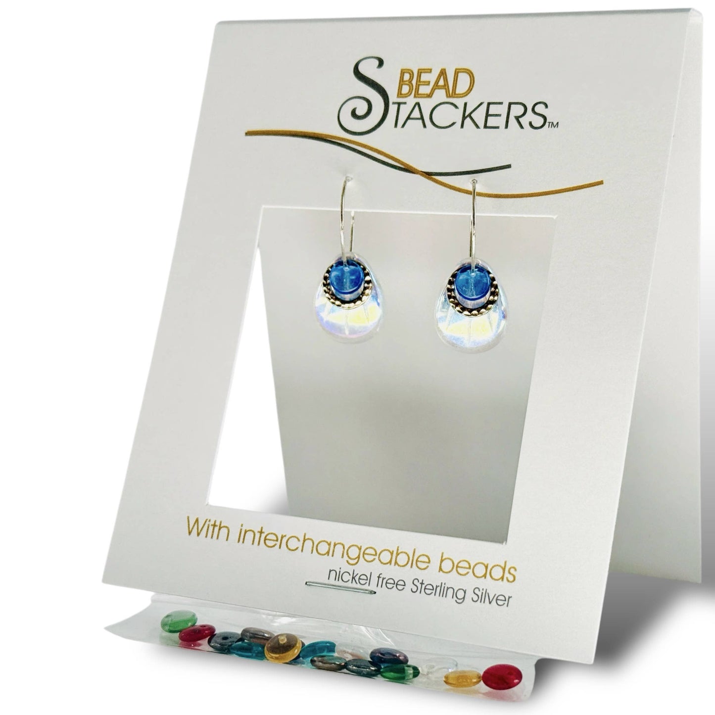 PT30 - Dangle earrings come with 9 interchangeable colours.