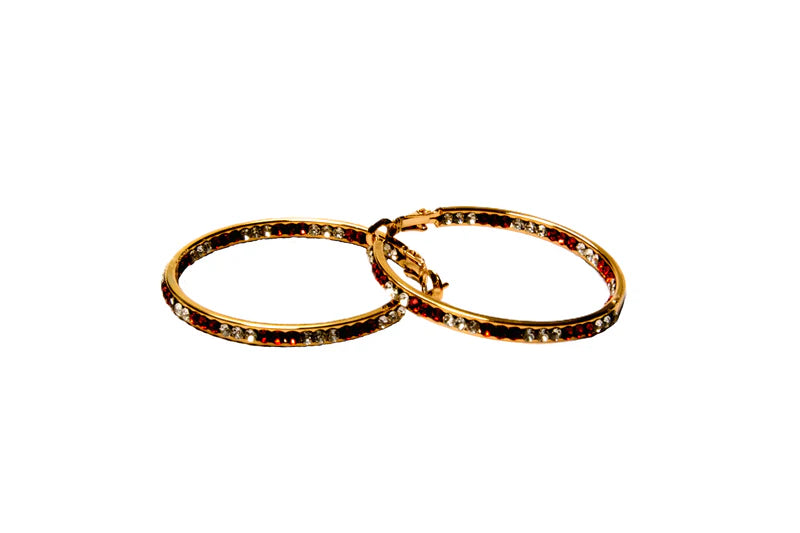 Earring 30mm Round Crystal Hoop Earrings