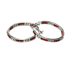 Load image into Gallery viewer, Earring 40mm Round Crystal Hoop Earrings
