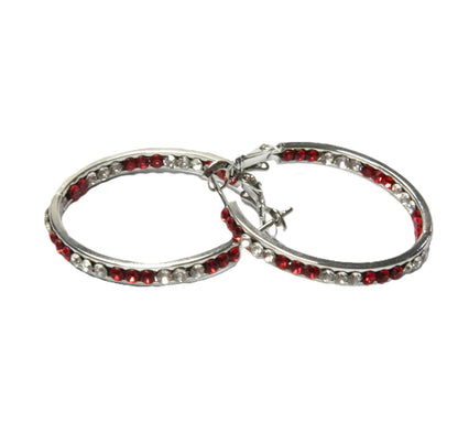 Earring 30mm Round Crystal Hoop Earrings