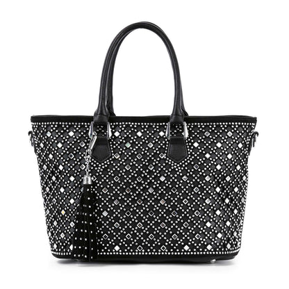 Handbag Express - Dazzling Rhinestone Shopper Style Tote