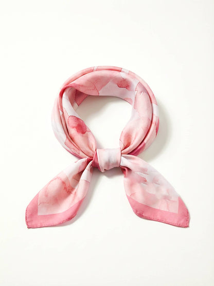Alina – Spring/Summer Silk-Feel Watercolor Square Scarf