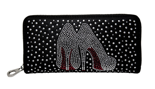Handbag Express - High Fashion Heels Rhinestone Accordion Wallet