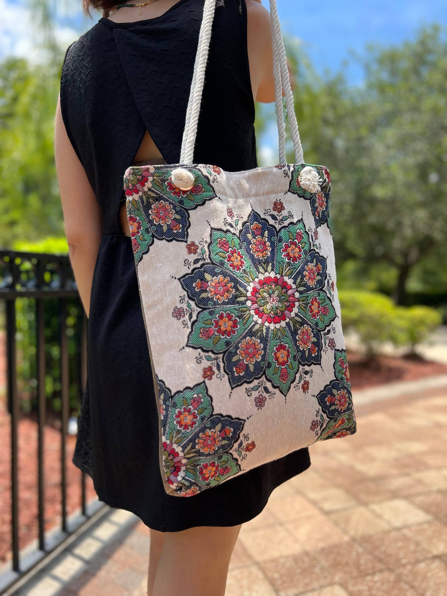 Star Boho Tote Bag