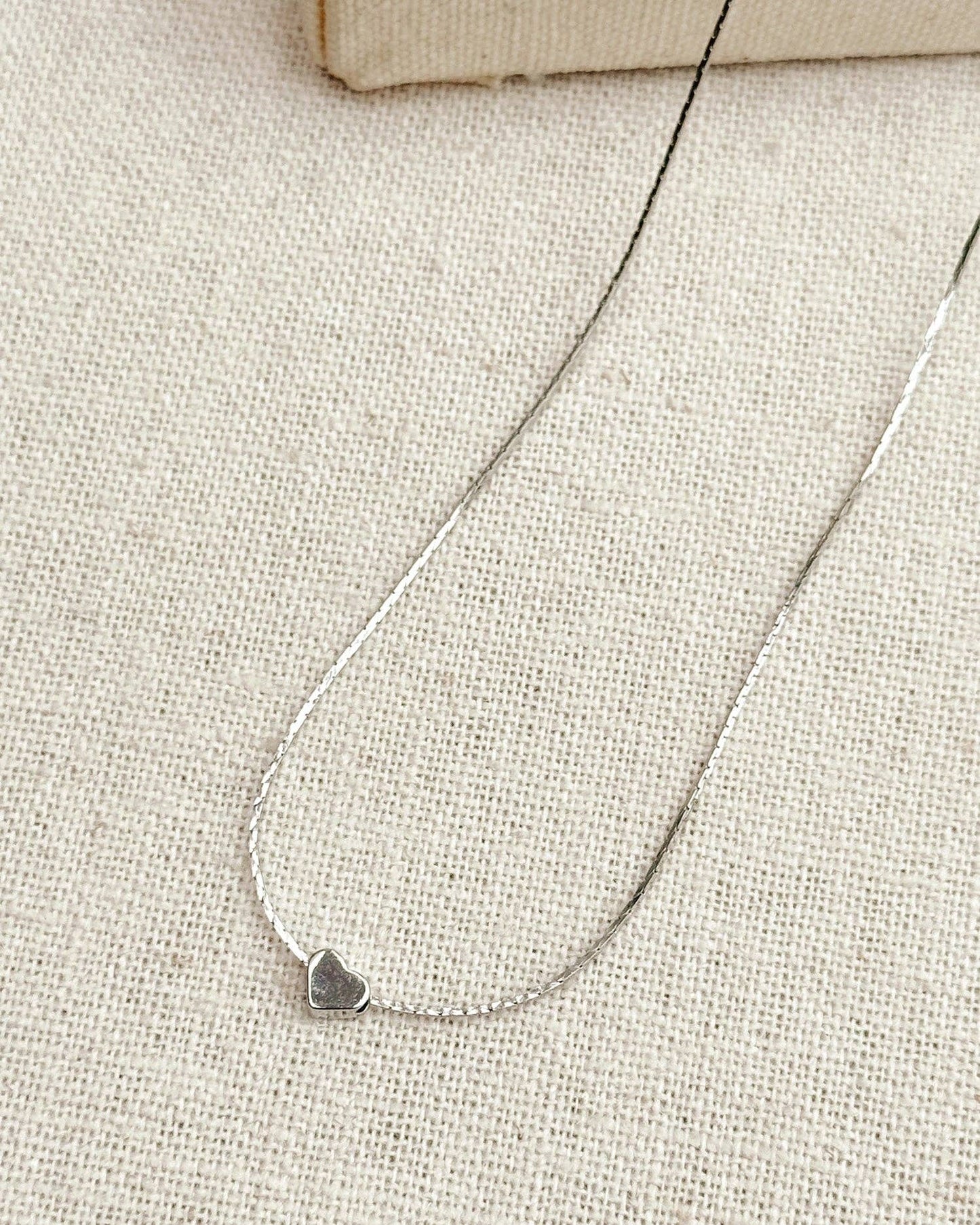 Small Heart Pendant Necklace – Minimal Silver Heart Necklace