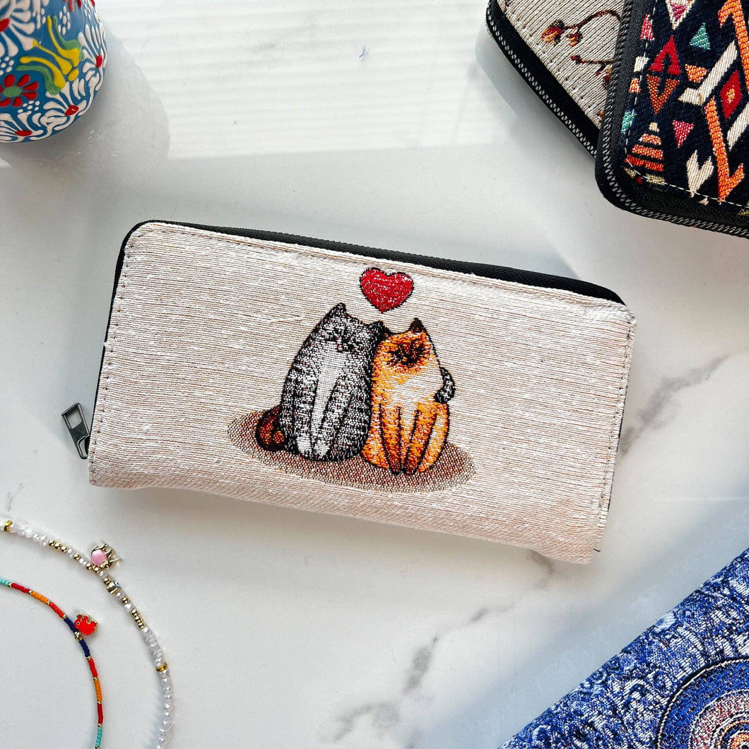 Heart Cat Design Wallet