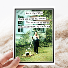 Load image into Gallery viewer, RR842 Marriage Tip. Funny Greeting Card. Anniversary.
