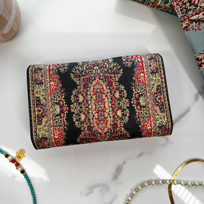 Black, Red & Gold Small Wallet