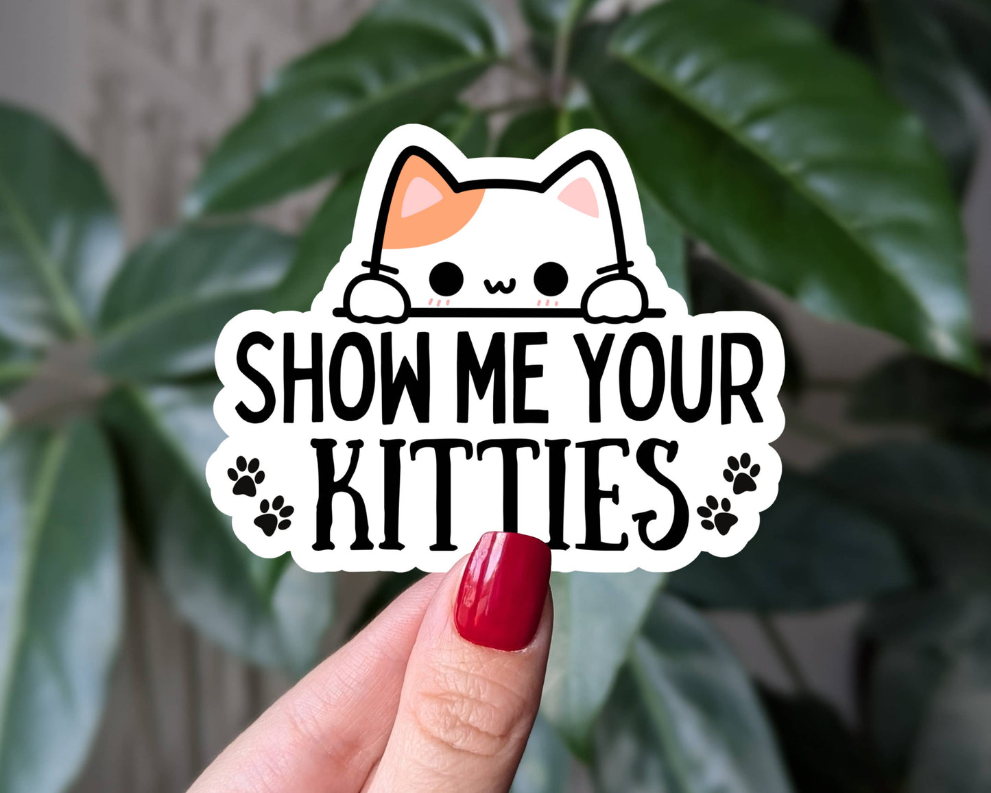 Sticky Moods - Show me your kitties, funny cat lover vinyl sticker