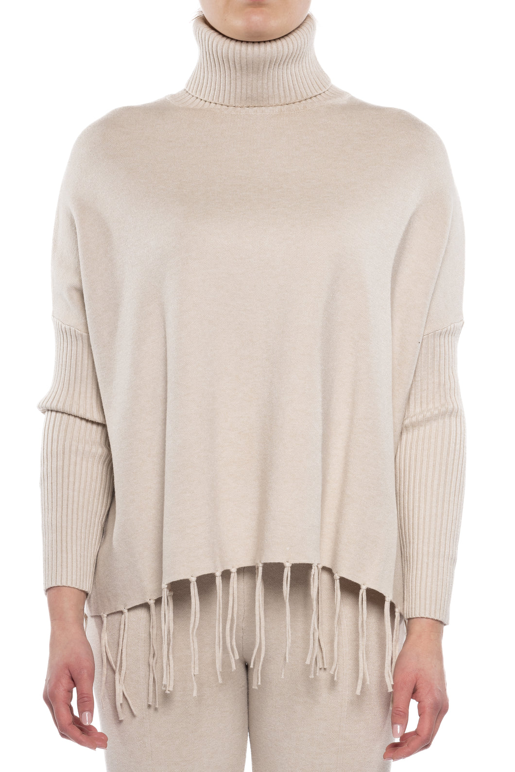 Kallie Fringe Turtleneck