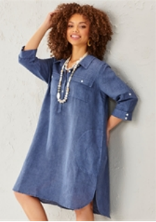 Yumi Linen, Cotton Shirt Dress