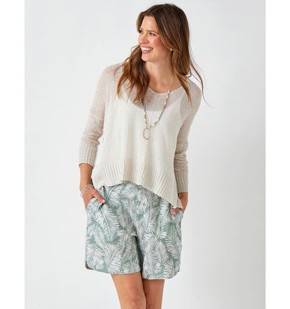 Knit Relaxed V-neck Sweater 408906-SALE