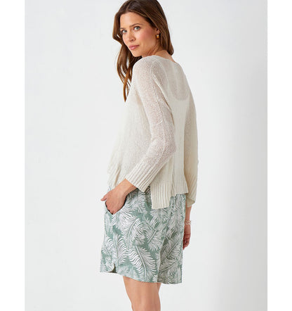 Knit Relaxed V-neck Sweater 408906-SALE