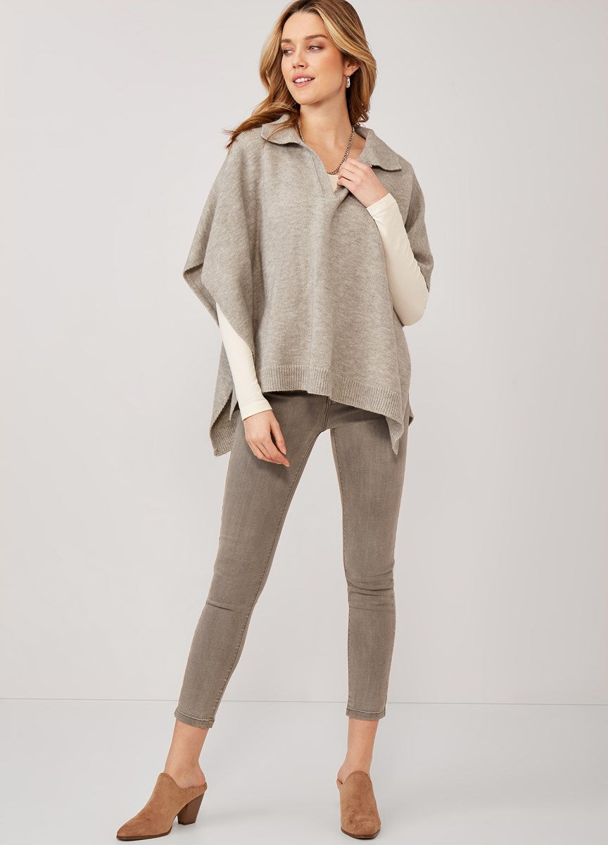 Shirt Collar Poncho SALE