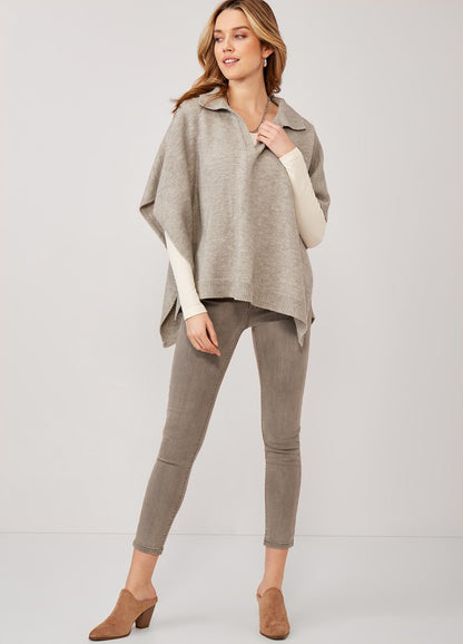 Shirt Collar Poncho SALE