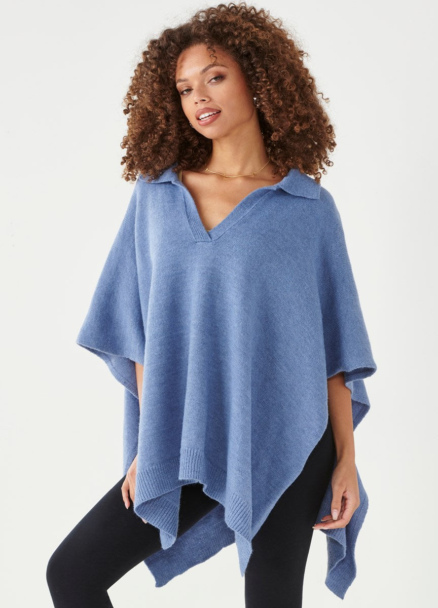Shirt Collar Poncho SALE