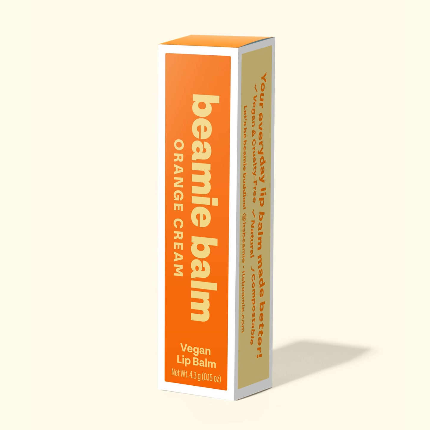 Beamie - Vegan Lip Balm, Orange Cream