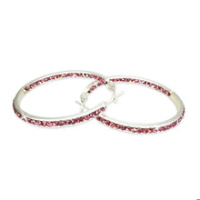 Load image into Gallery viewer, Earring 40mm Round Crystal Hoop Earrings
