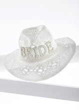 Load image into Gallery viewer, Bridal Bling Panama Hat
