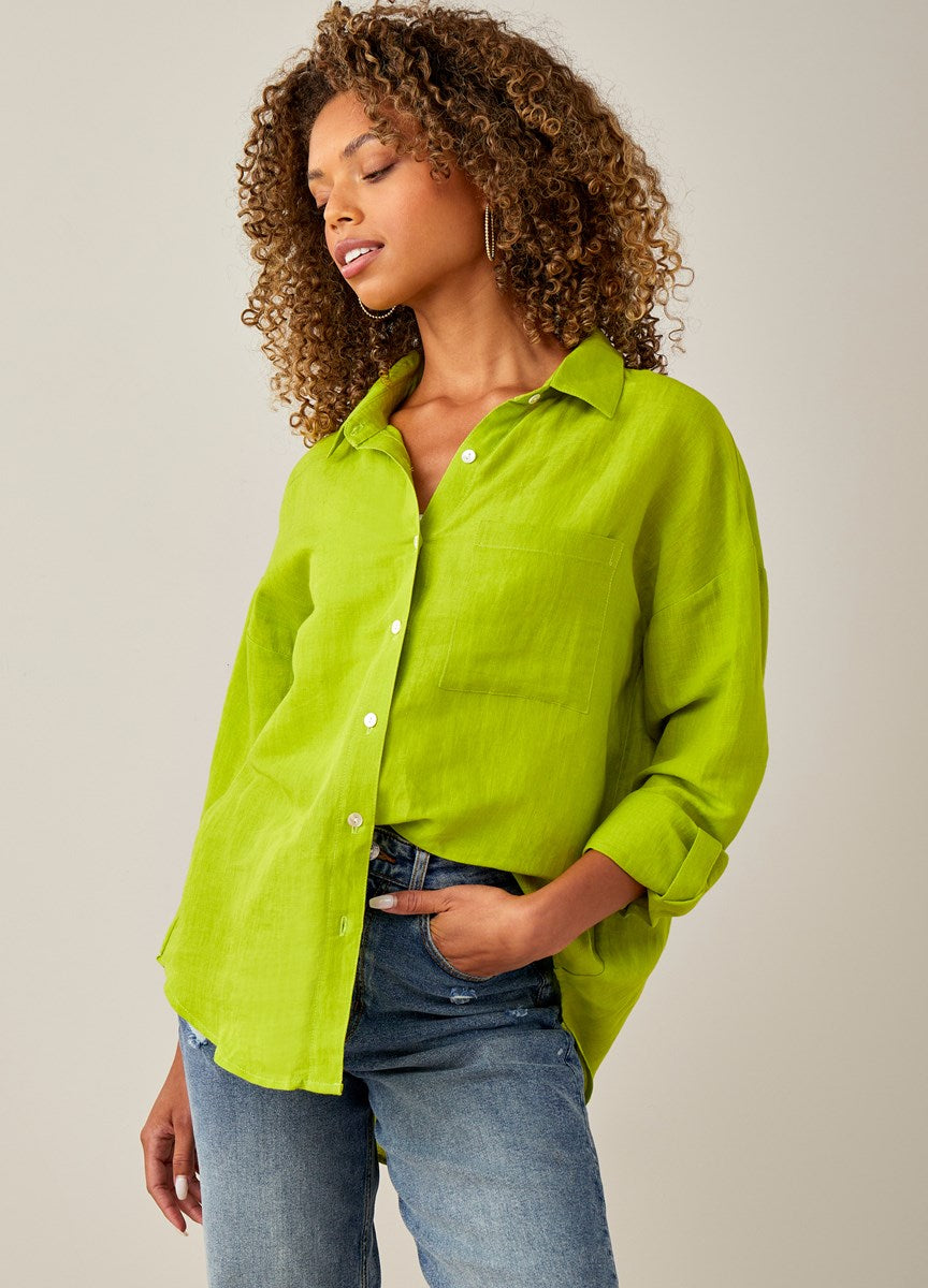 Traveler Shirt in Cotton Linen Blend