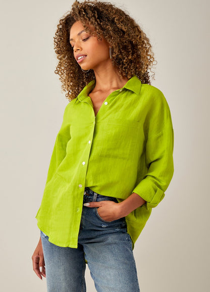 Traveler Shirt in Cotton Linen Blend