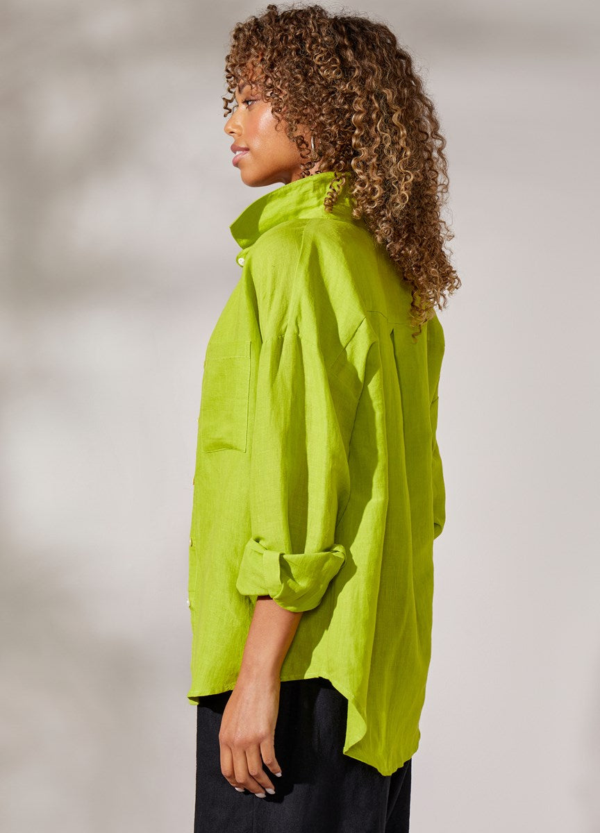 Traveler Shirt in Cotton Linen Blend