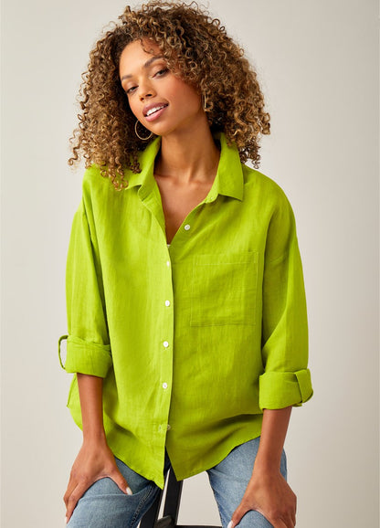 Traveler Shirt in Cotton Linen Blend