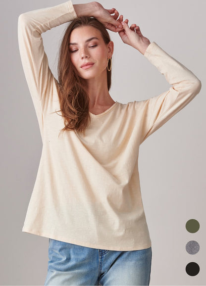 Gloria Slub V-Neck Tee