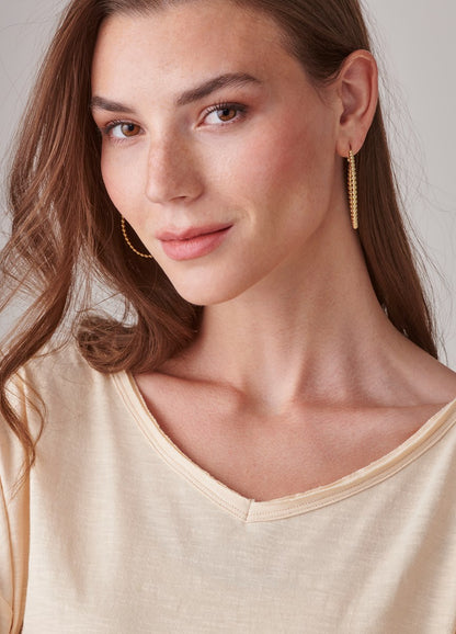 Gloria Slub V-Neck Tee