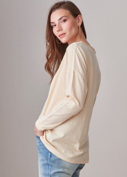 Gloria Slub V-Neck Tee