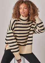 Load image into Gallery viewer, Mikayla Stripe Cowl Neck SALE
