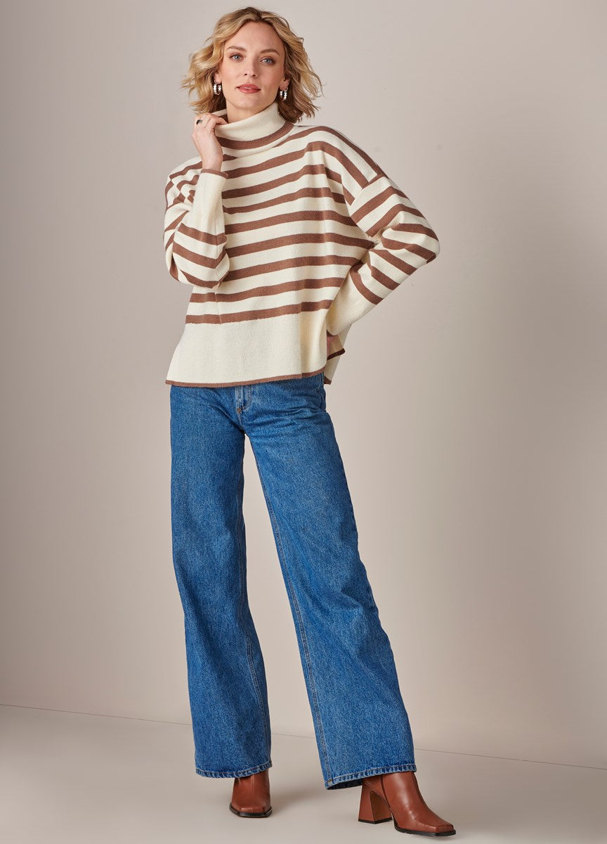 Mikayla Stripe Cowl Neck SALE