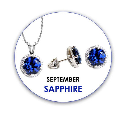 Swarovski CZ Pendant & Earrings Set: May