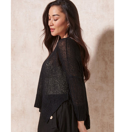 Knit Relaxed V-Neck Sweater 423797