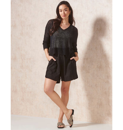 Knit Relaxed V-Neck Sweater 423797