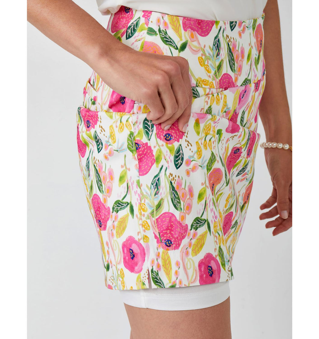 Millennial Fabric Peony Print Skort