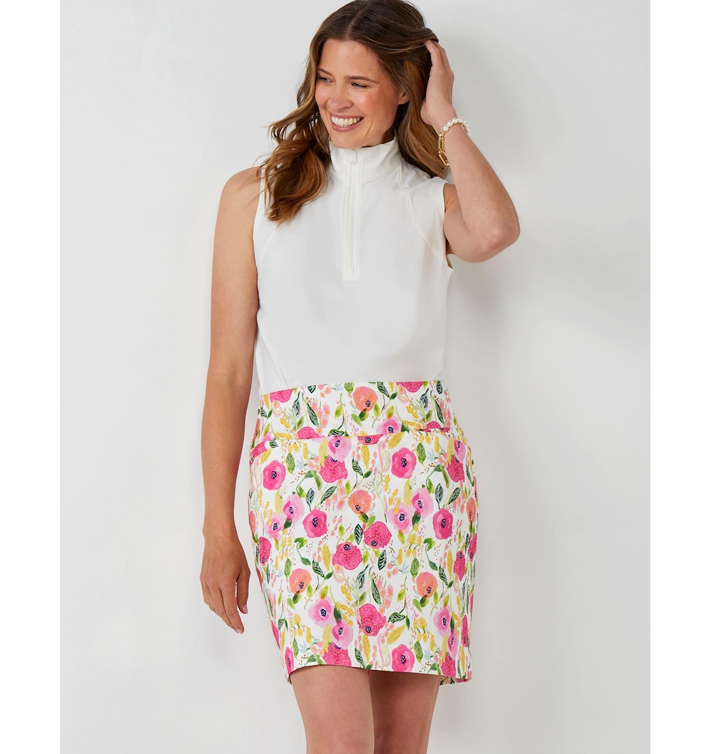 Millennial Fabric Peony Print Skort