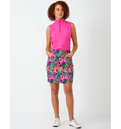 Millennial Fabric Flower Print Skort
