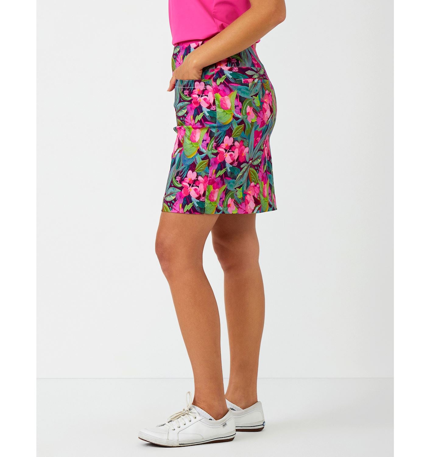 Millennial Fabric Flower Print Skort