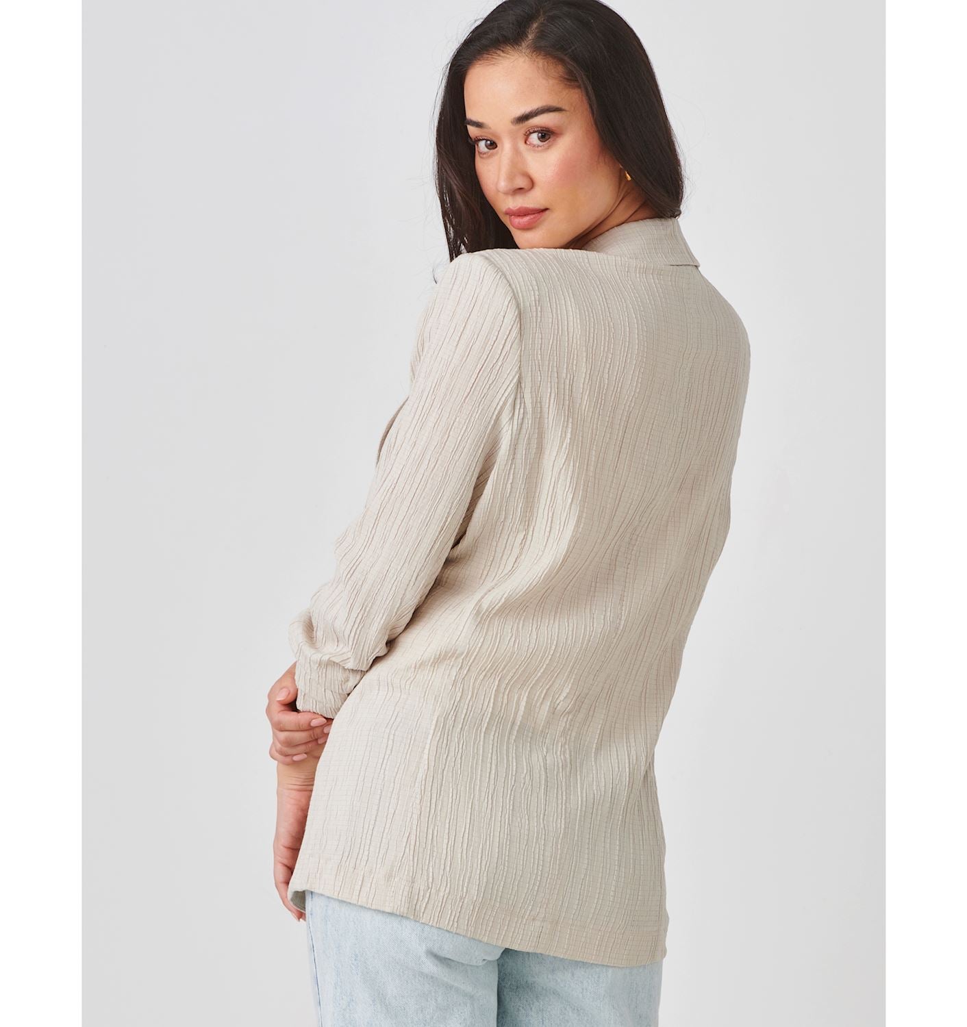 Ruched Sleeve Lightweight Jacket 423814-SALE