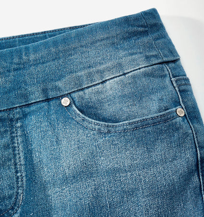 Embellished Capri Denim Pants 423816